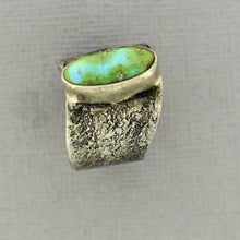 Load image into Gallery viewer, Long Green Quartz Ring in Oxidized Sterling Silver
